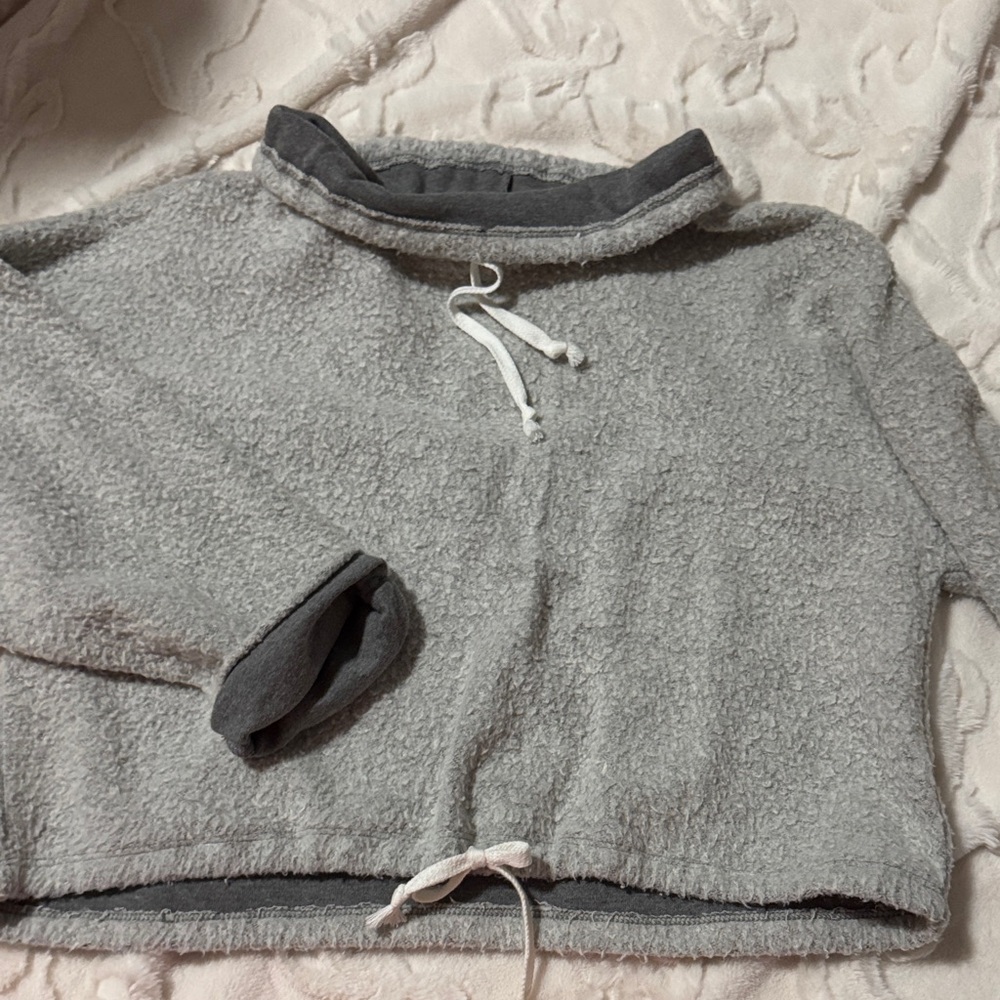 Poof! Charcoal Gray Fleece Top
